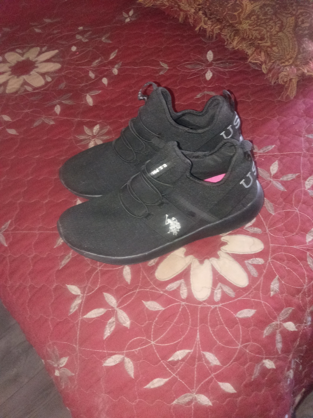 U.S. Polo Assn. Black Slip-On Athletic Sneakers